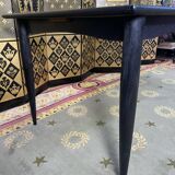 Scandinavian dining table in blackened wood Napoleon III