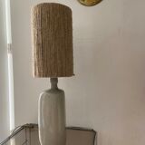 Vintage stoneware and rope lamp