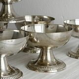 Set of 6 vintage metal dessert bowls