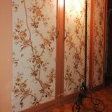 Hammered iron floor lamp base 1970