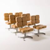 Unique brutalist chair, former Czechoslovakia, 1970s Large set available