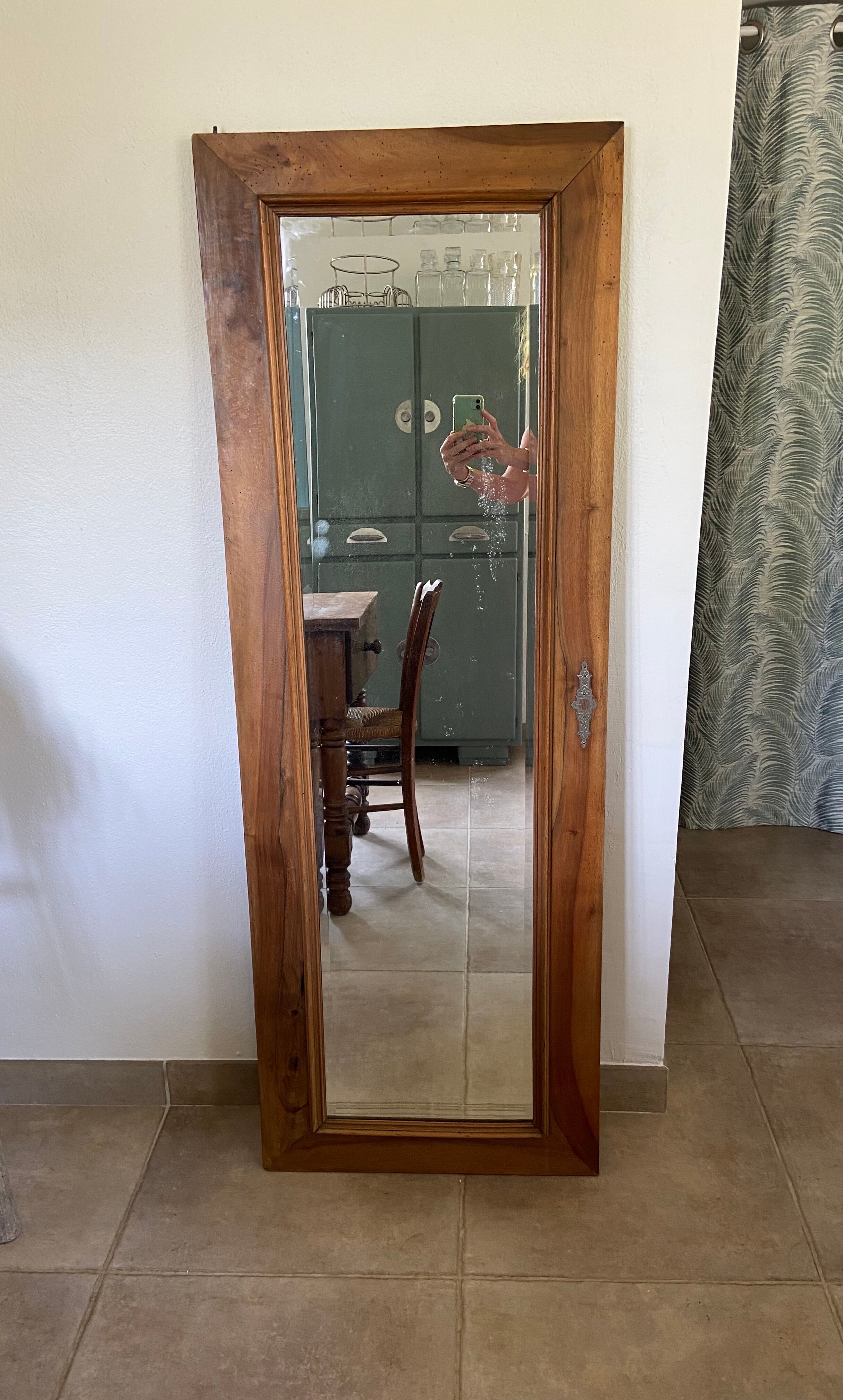 Miroir biseauté vintage porte d'armoire 53x153cm