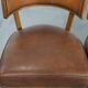 Set of 2 vintage design cocktail chairs/armchairs made of sheepskin leather