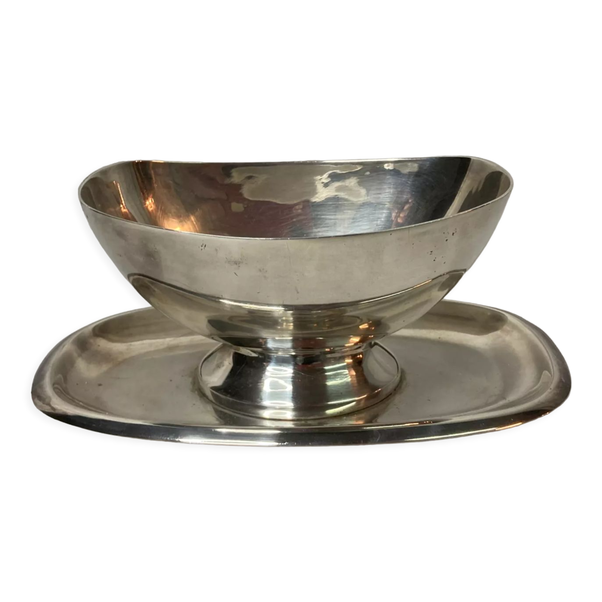 Silver metal saucière ercuis xxth