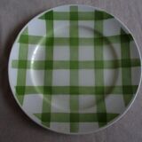 4 plates dessert Moulin des loups Orchies green tiles