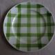 4 assiettes dessert Moulin des loups Orchies carreaux verts