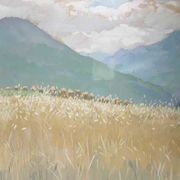 Painting by Marcelle Ladeuil born 1895 Oisans Lautaret Alpes for Wurtz