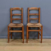 Paire de chaises paillées en merisier – fin XIXe