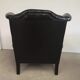 Fauteuil bergère chesterfield cuir noir