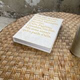 Wicker and metal coffee table from the 1950s