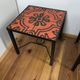 Pair modernist ceramic and metal tables, from the Cloutier Brothers, from the 1960s