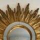 Sun mirror in golden resin 50cm