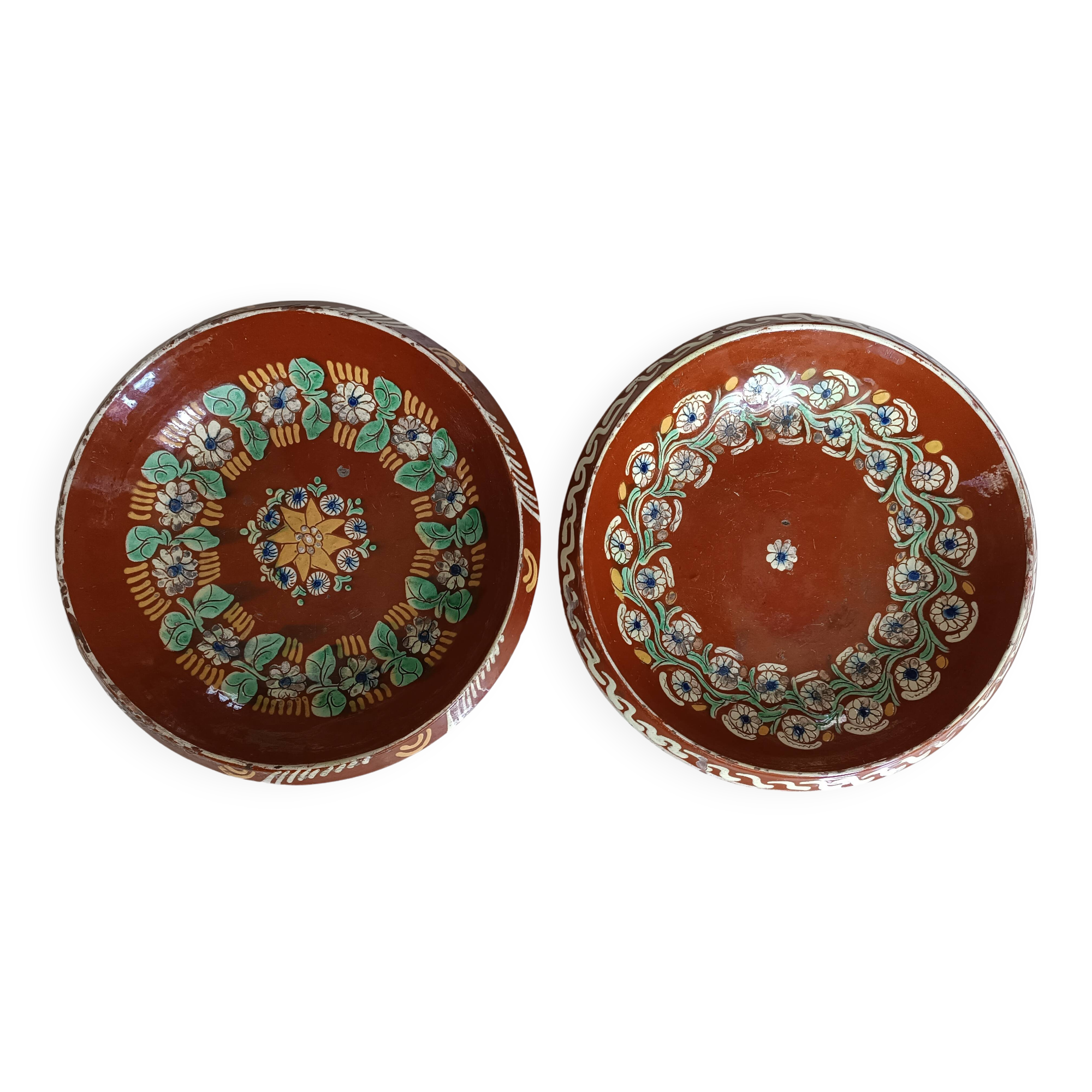 Swiss Ceramics Pair of rösti dishes, hollow dishes with collar, late 19th century