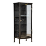 Polished iron medical cabinet, 1910s