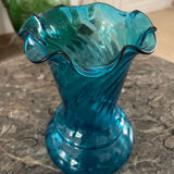 Blue crystal vase Georges Sand nineteenth century