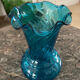 Vase en cristal bleu Georges Sand XIXeme siècle