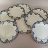 8 flat plates iron earth Salins, model Céline