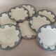 8 flat plates iron earth Salins, model Céline