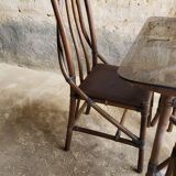 Set table & chairs bamboo vintage year 70