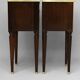 Pair of Mahogany Nightstands with White Carrara Marble in Louis XVI Style