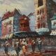 Caroline Burnett (1877-1950) Oil on canvas - Parisian Scene Moul