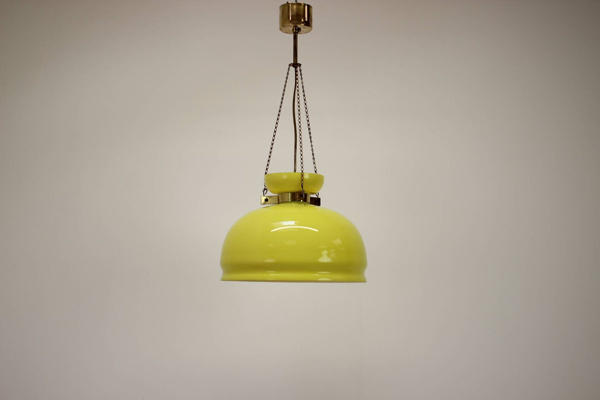 1970's Glass Chandelier, Czechoslovakia