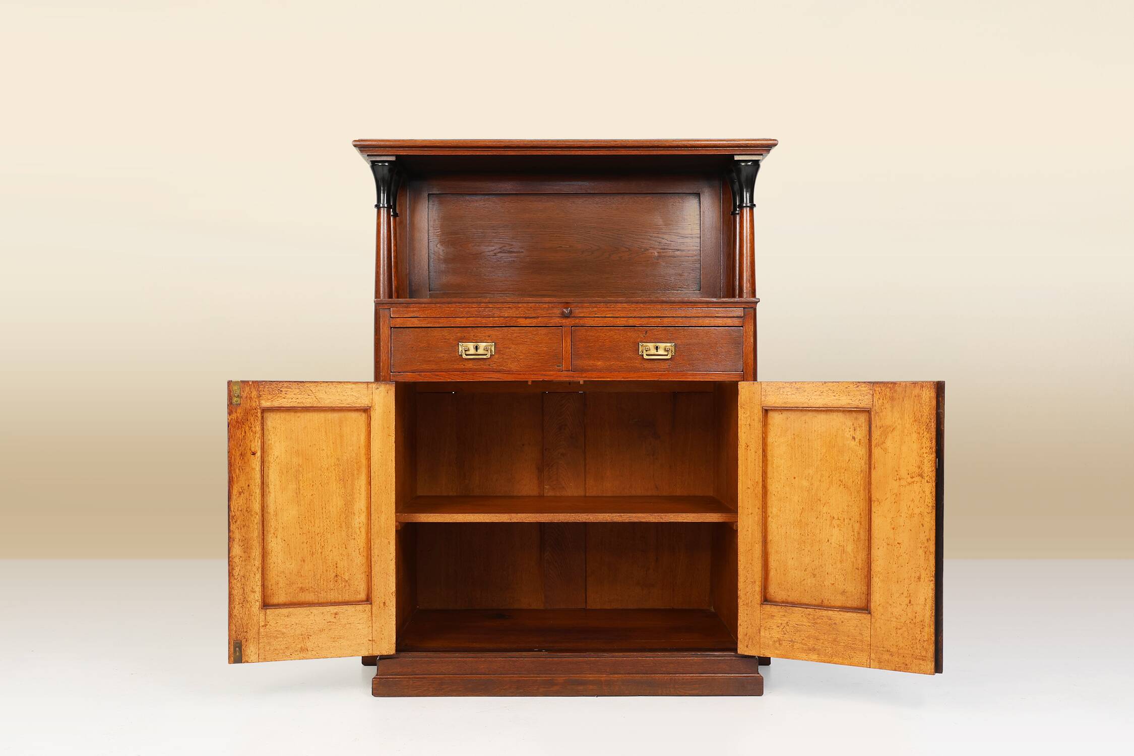 Secession high cabinet the Vienna Art Nouveau style, Austria ca. 1905