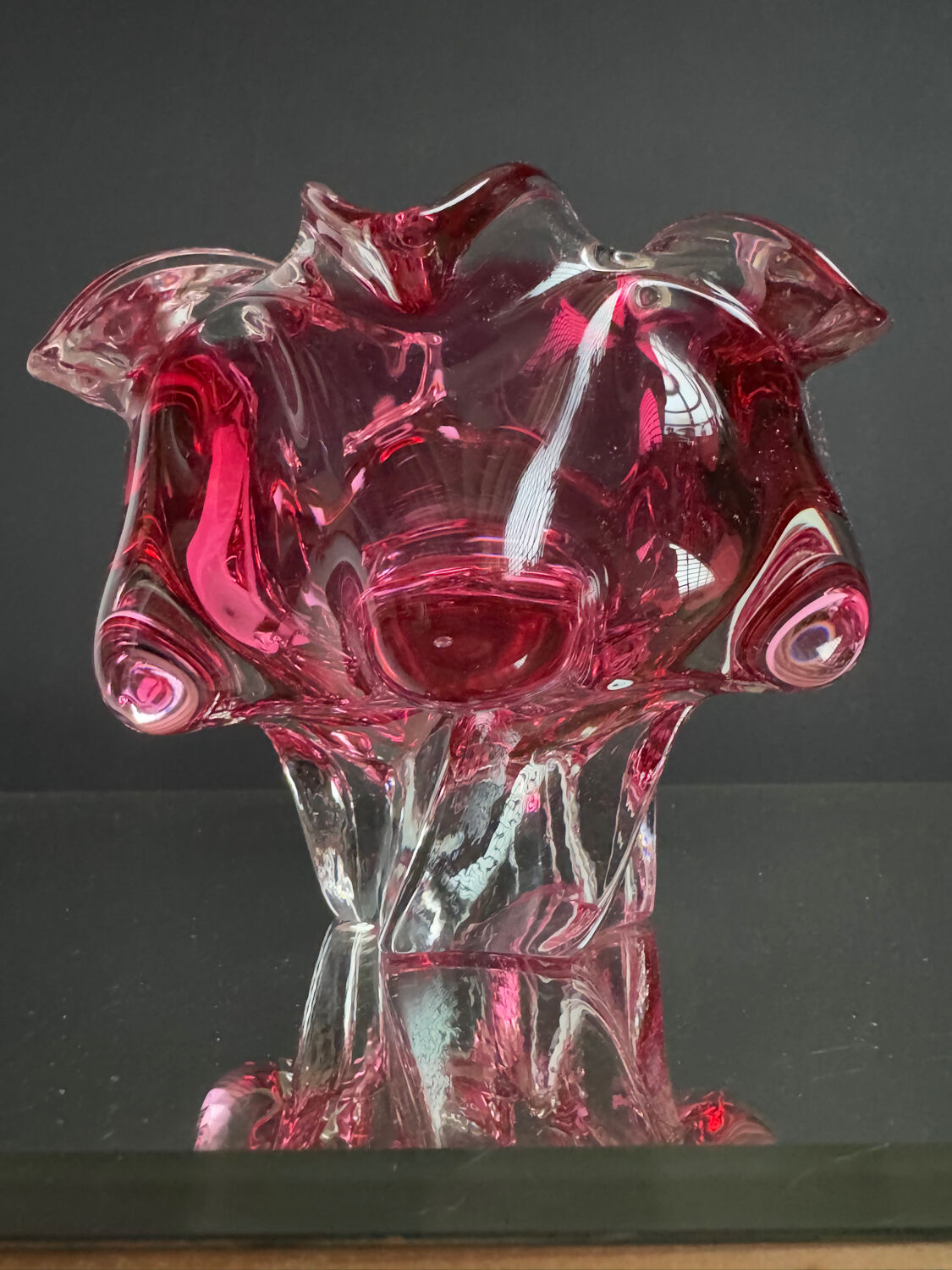 Blown glass catchall by Josef Hospodka from the 1960s.