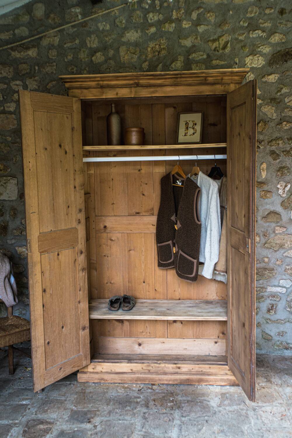 Large pine wardrobe