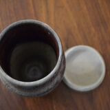 Stoneware candy dish signed