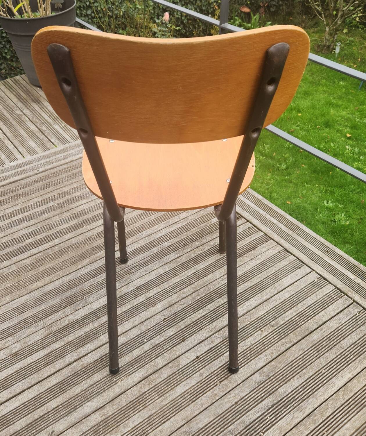 Wooden and metal chair