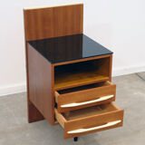 Table de chevet du milieu du siècle entièrement rénovée par Mojmír Požár, années 1960, Tchécoslovaquie