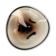 Hand-formed glass bowl designed by M Klinger, Železný Brod Sklo, Czech 1970