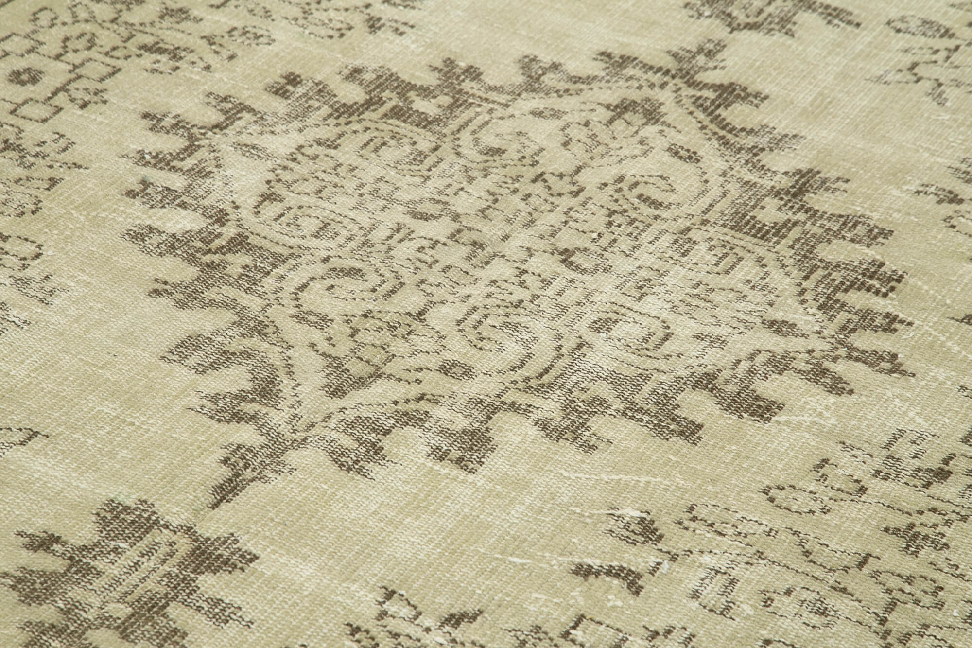 Hand-Knotted Decorative Turkish Beige Rug 193 cm x 310 cm