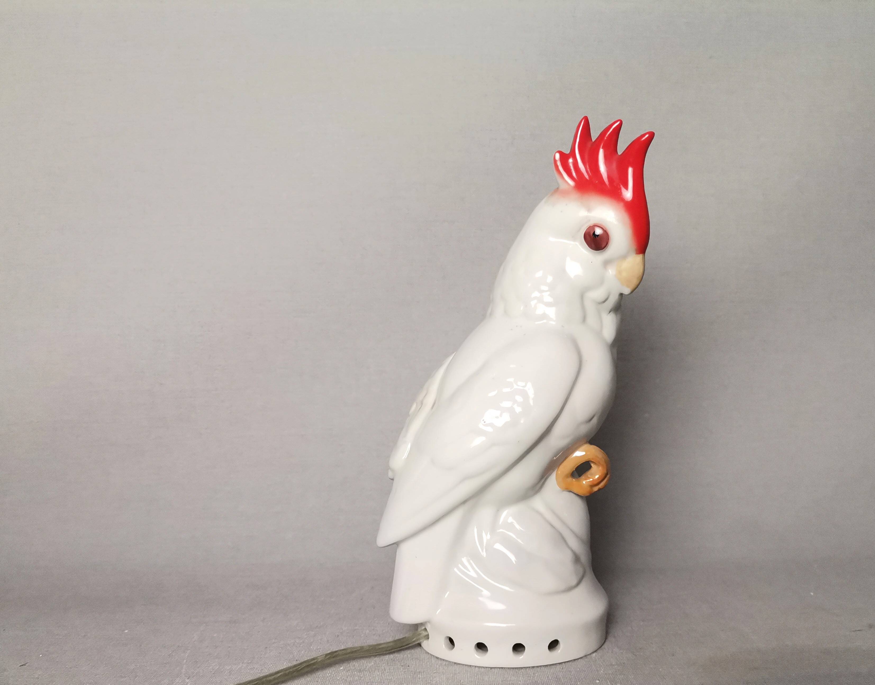 Vintage East Germal porcelain bird night light