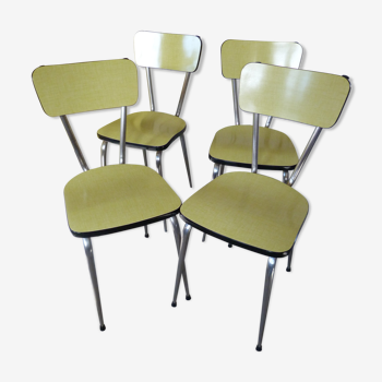 Suite de 4 chaises années 60