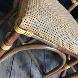 3 chaises vintage en rotin, meubles sièges anciens
