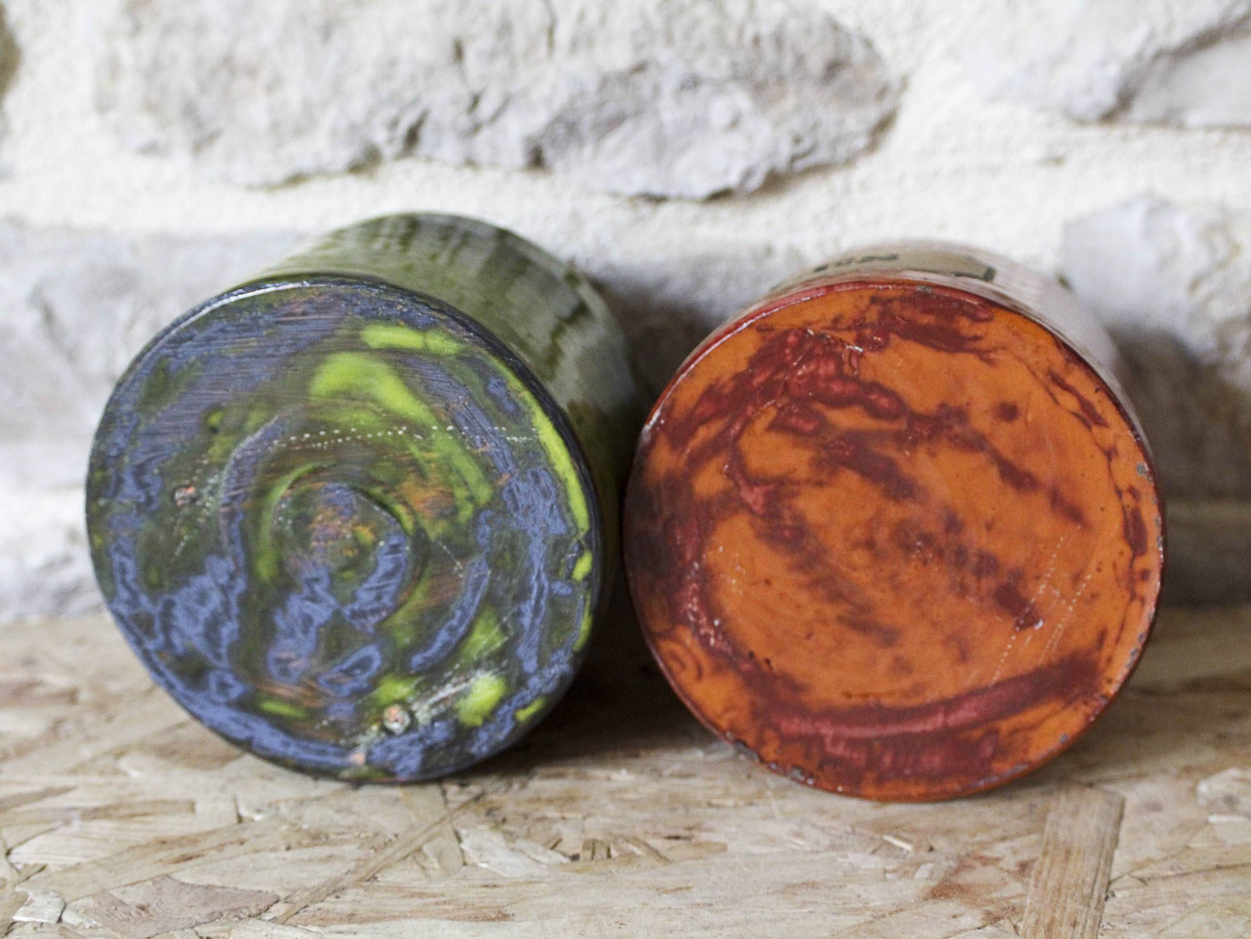 Pair of Mado Jolain ceramic pots