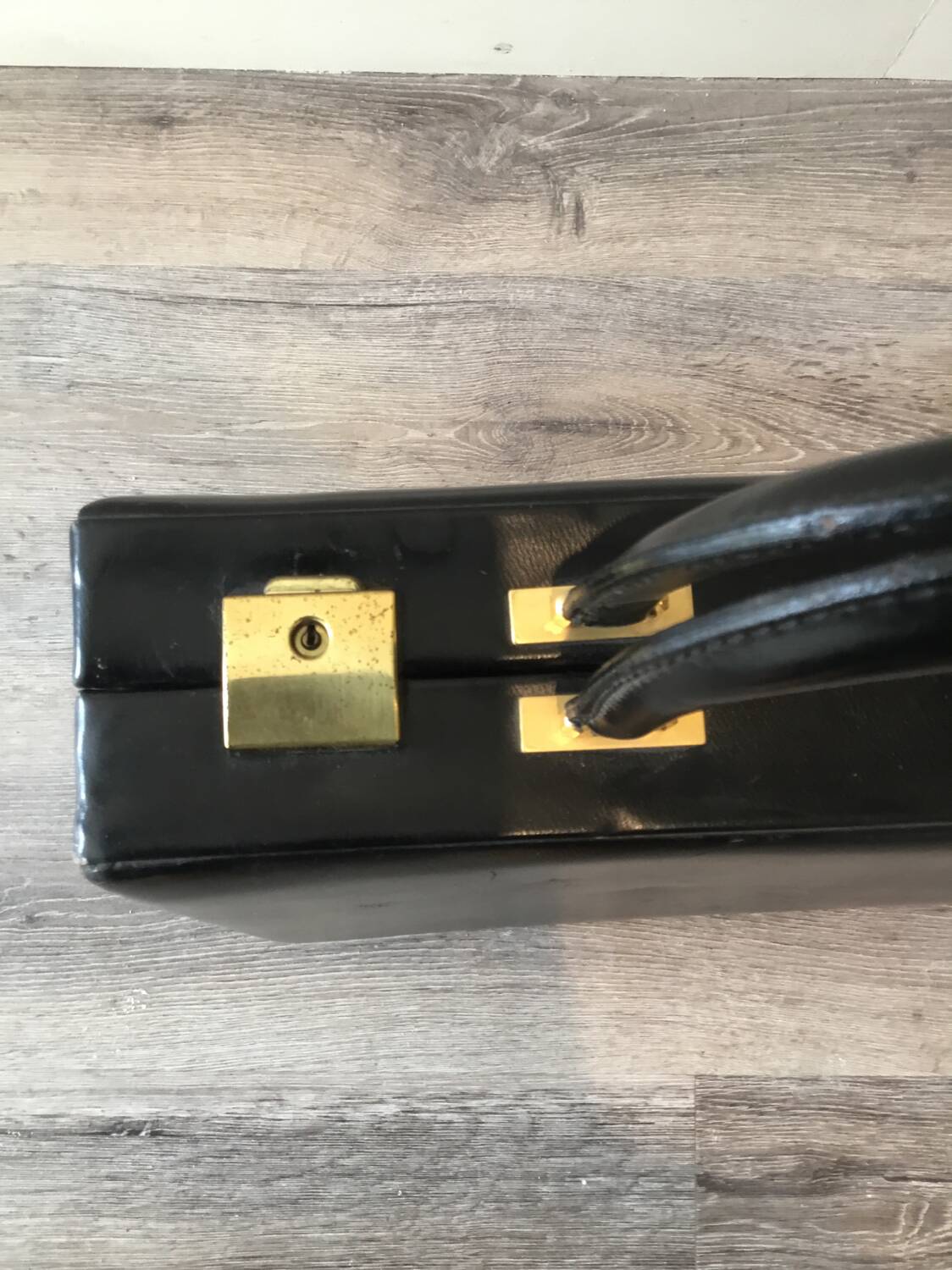 Leather suitcase