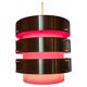 Midcentury Rare Pendant in style of Jo Hammerborg, Denmark, 1970s