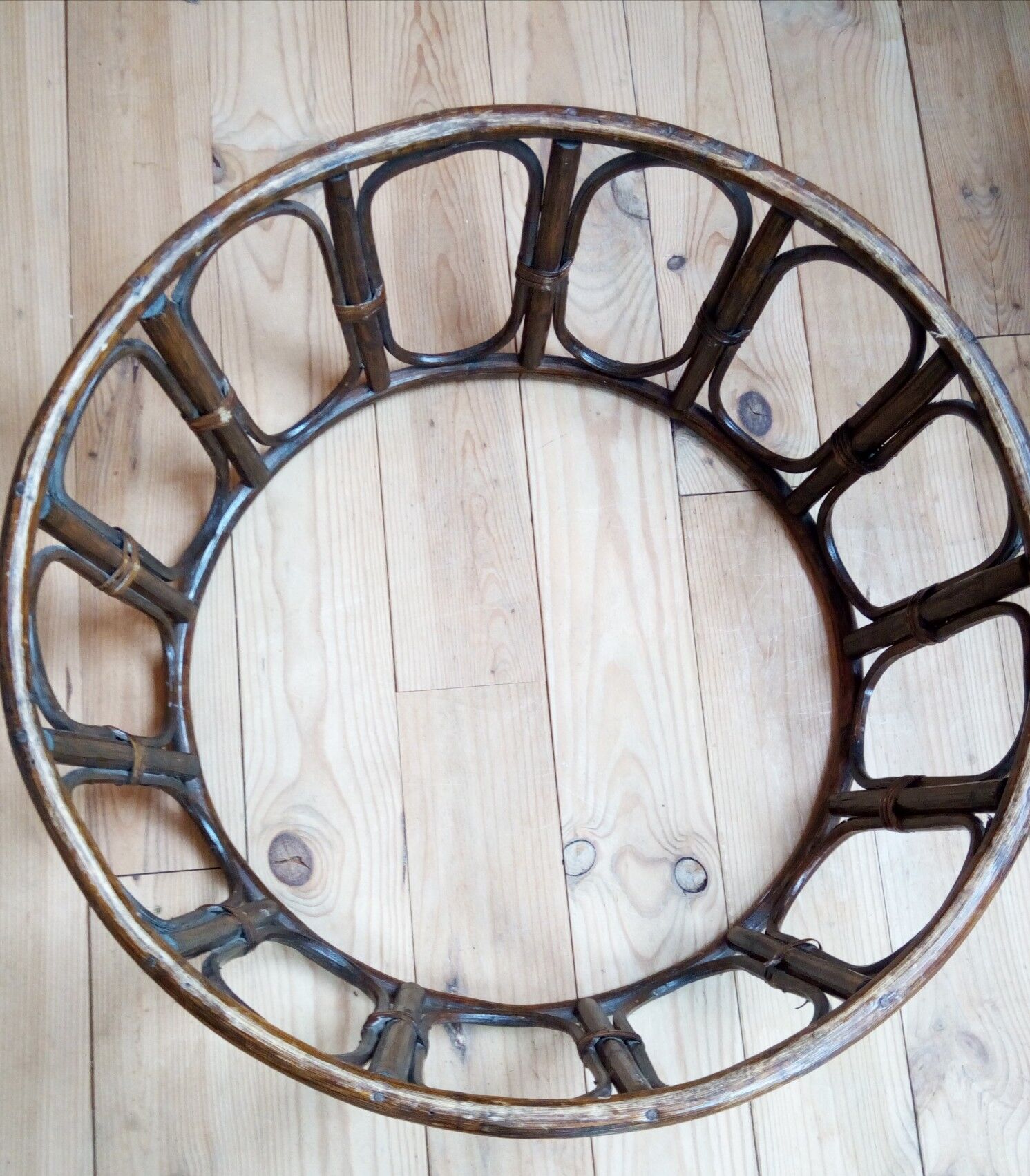 Pair of vintage rattan armchairs