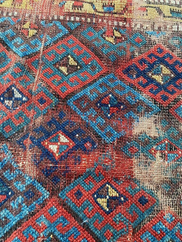 Antique Shahsavand tribal horse cover mat 105x95 cm