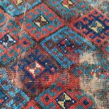 Antique Shahsavand tribal horse cover mat 105x95 cm