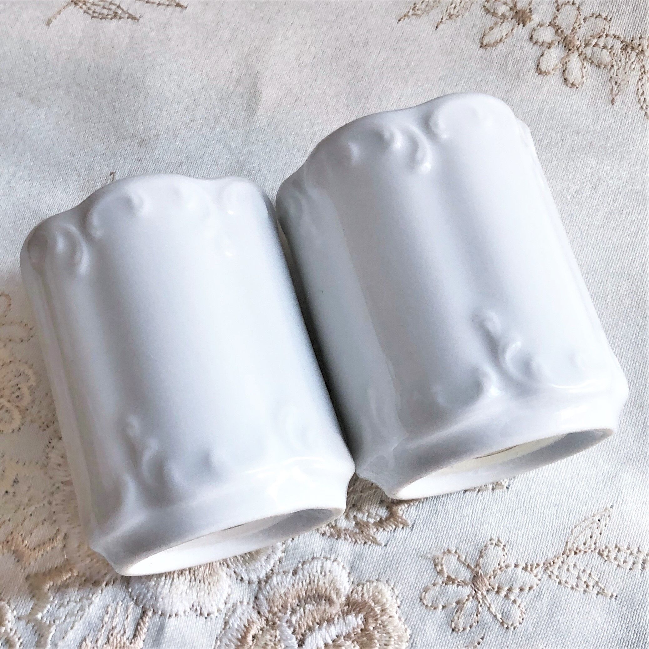 Salière poivrier porcelaine blanche