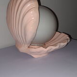 Salmon pink shell lamp