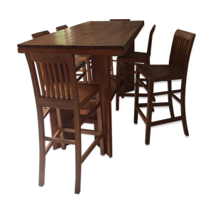ensemble table haute et chaises