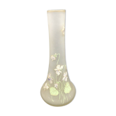Vase decorated with purple enamelled flowers