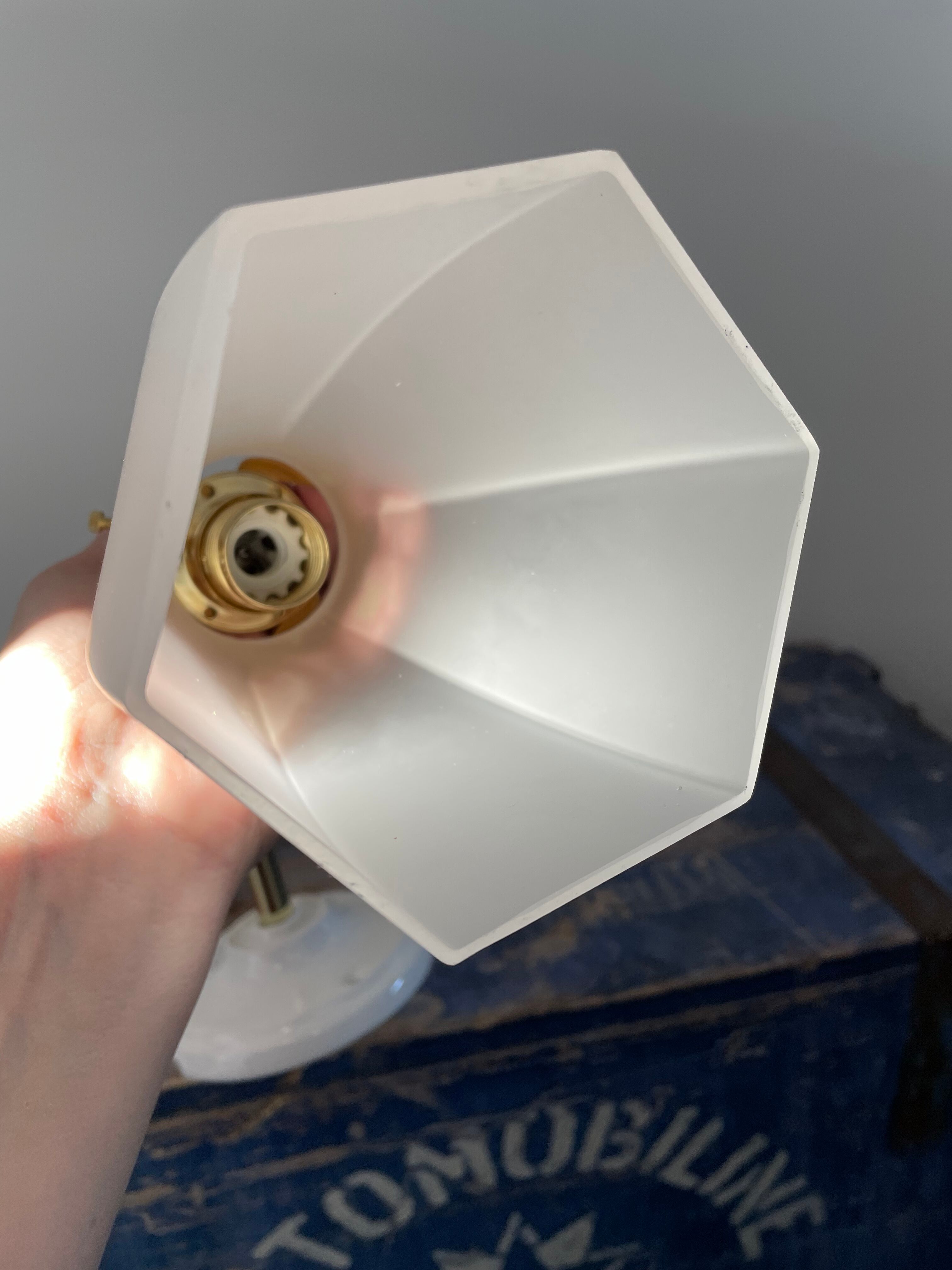 Set of two art deco wall lamps electrified to nine