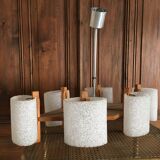Scandinavian vintage chandelier 8 appliques
