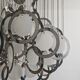 Lustre Disco Mid-Century by Gino Vistosi in chrome and Murano glass